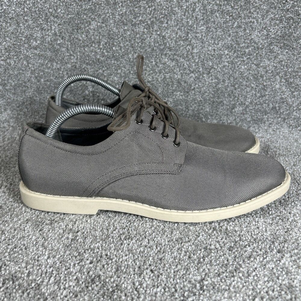 Men's Calvin Klein Frasier 34F9202  Grey Canvas Oxford Shoes Size 9.5